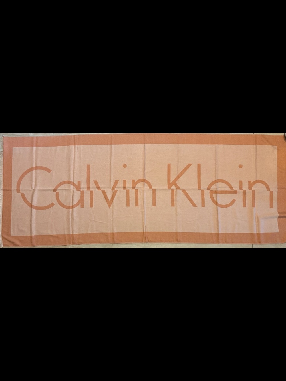 Calvin Klein Offset Logo Cotton Blend Pashima : Pumpkin : New PrePro CK1124